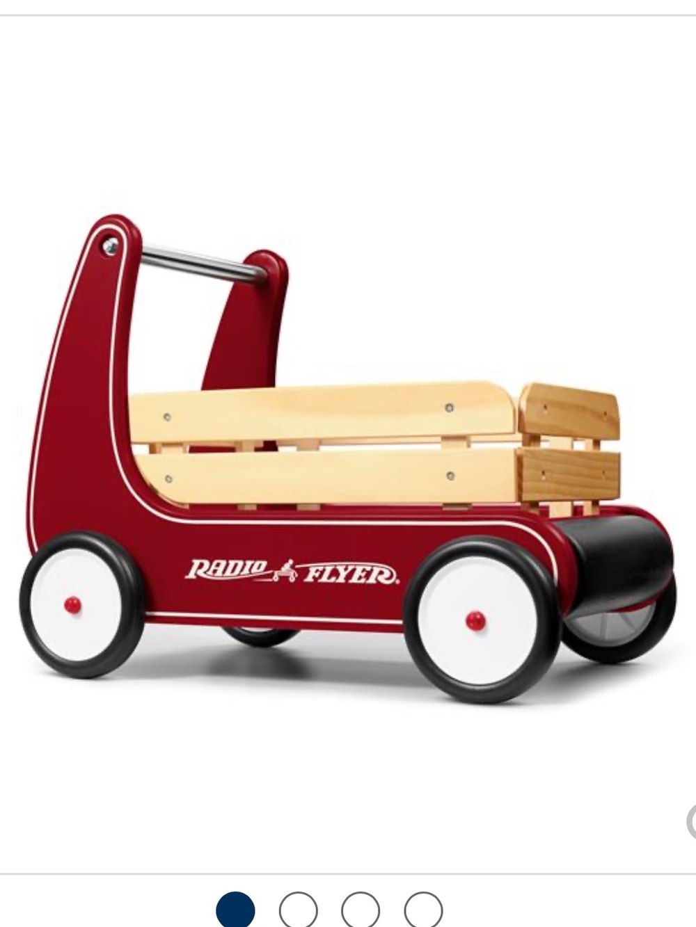 RADIO FLYER Classic Wooden Walker Wagon Red For Toddlers & Babies Learn To Walk